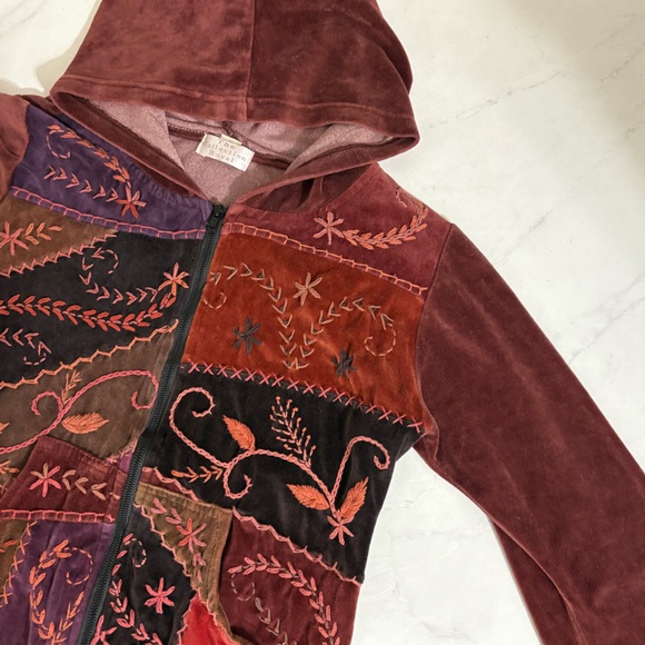 The Collection Royal Size Large Velvet Patchwork Embroidered Boho Hippie Gypsy - Picture 3 of 6